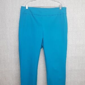 Chico's So Slimming Turquoise Cropped Stretch Pants